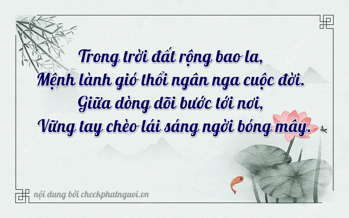 Bài thơ ý nghĩa cho <b>biển số 61H-11974</b> tại website checkphatnguoi.vn
