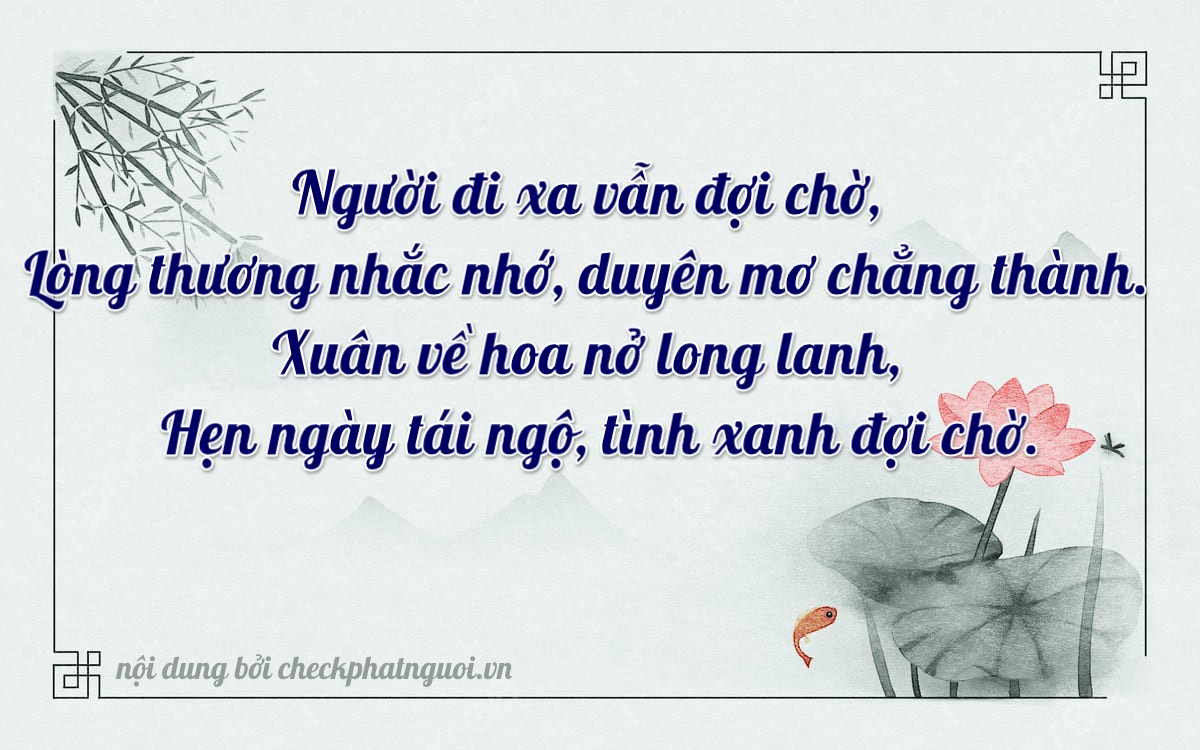 Bài thơ ý nghĩa cho <b>biển số 61H-13210</b> tại website checkphatnguoi.vn