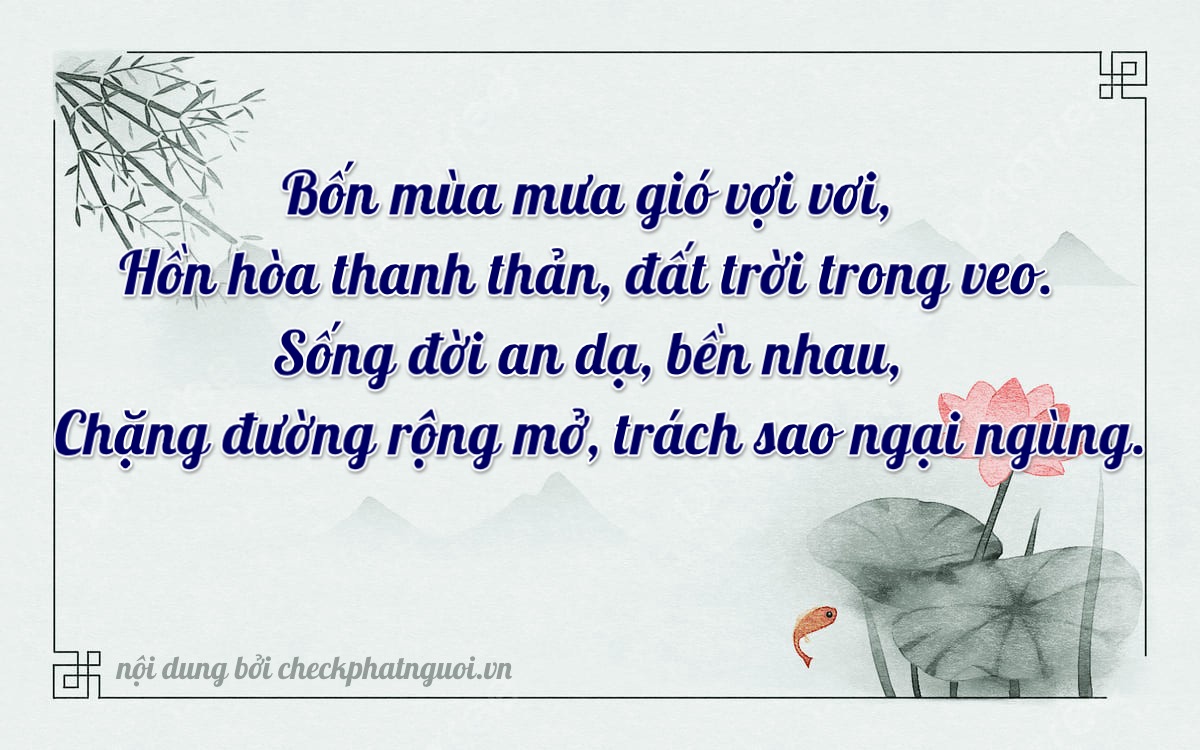 Bài thơ ý nghĩa cho <b>biển số 61H-14482</b> tại website checkphatnguoi.vn