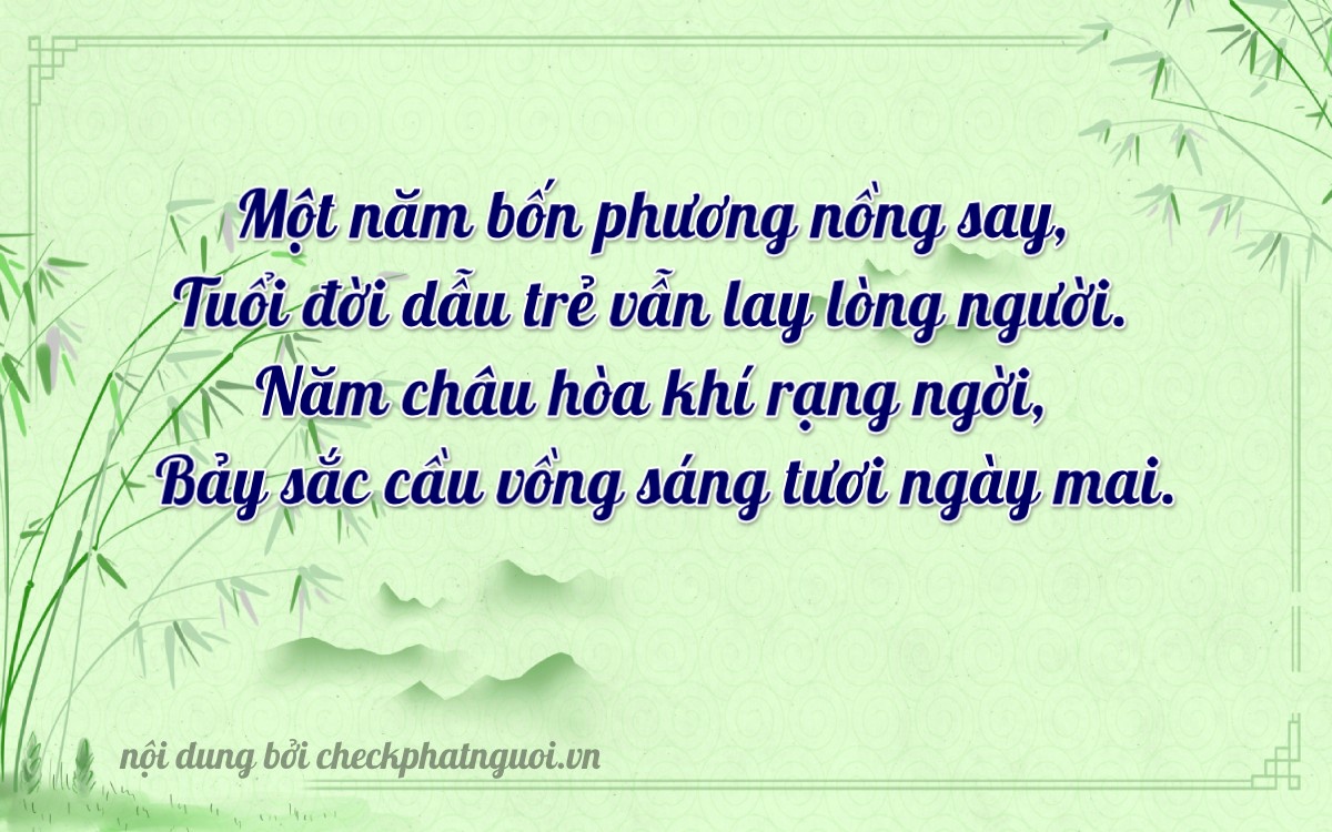 Bài thơ ý nghĩa cho <b>biển số 61H-14527</b> tại website checkphatnguoi.vn