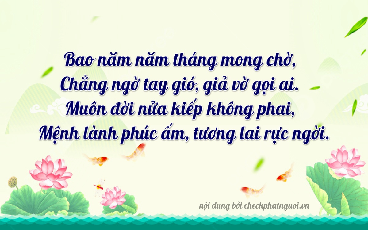 Bài thơ ý nghĩa cho <b>biển số 61H-15540</b> tại website checkphatnguoi.vn