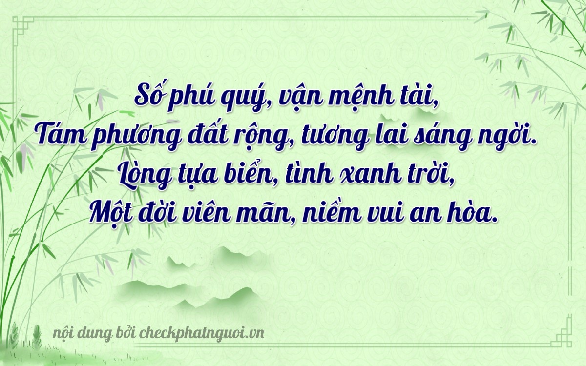 Bài thơ ý nghĩa cho <b>biển số 61H-15841</b> tại website checkphatnguoi.vn