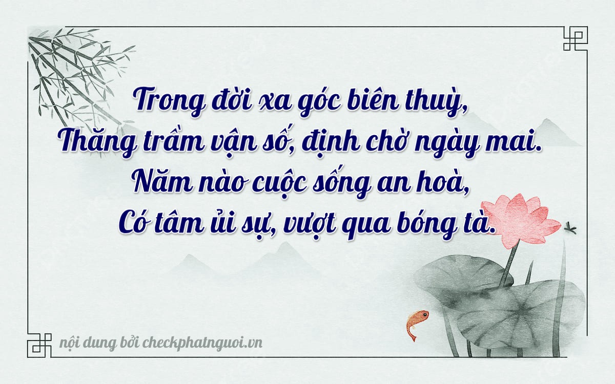 Bài thơ ý nghĩa cho <b>biển số 61H-16052</b> tại website checkphatnguoi.vn
