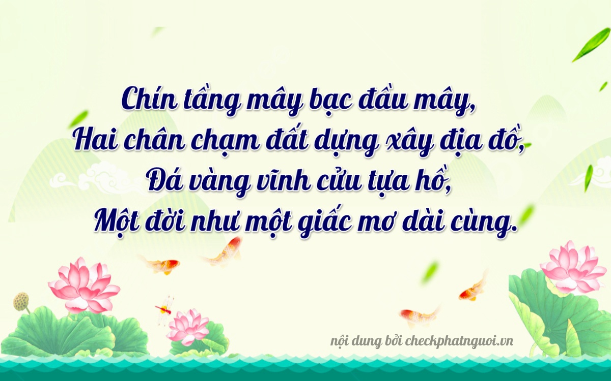 Bài thơ ý nghĩa cho <b>biển số 61H-19291</b> tại website checkphatnguoi.vn