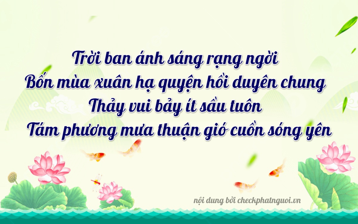 Bài thơ ý nghĩa cho <b>biển số 61K-04758</b> tại website checkphatnguoi.vn