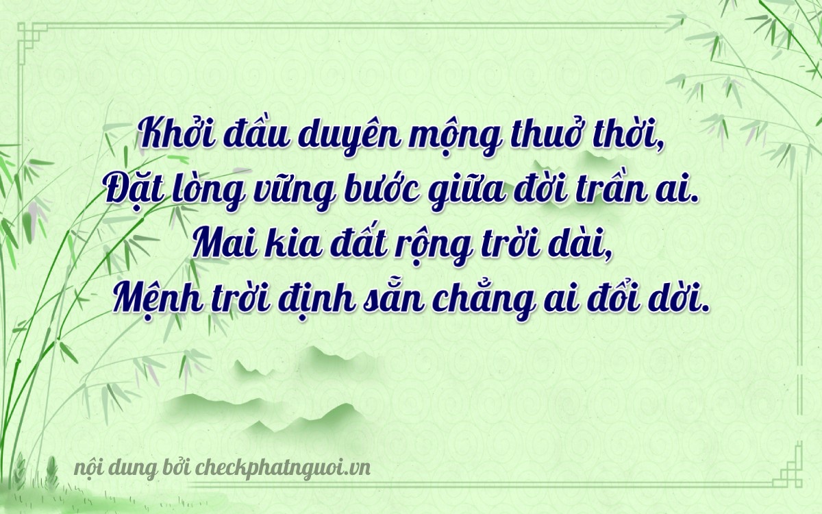 Bài thơ ý nghĩa cho <b>biển số 61K-07236</b> tại website checkphatnguoi.vn