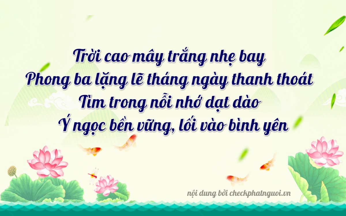 Bài thơ ý nghĩa cho <b>biển số 61K-07811</b> tại website checkphatnguoi.vn