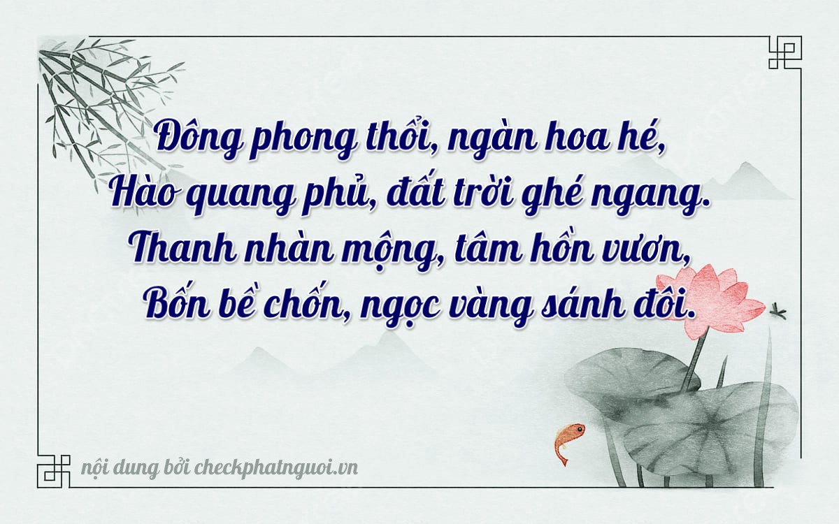 Bài thơ ý nghĩa cho <b>biển số 61K1-04027</b> tại website checkphatnguoi.vn