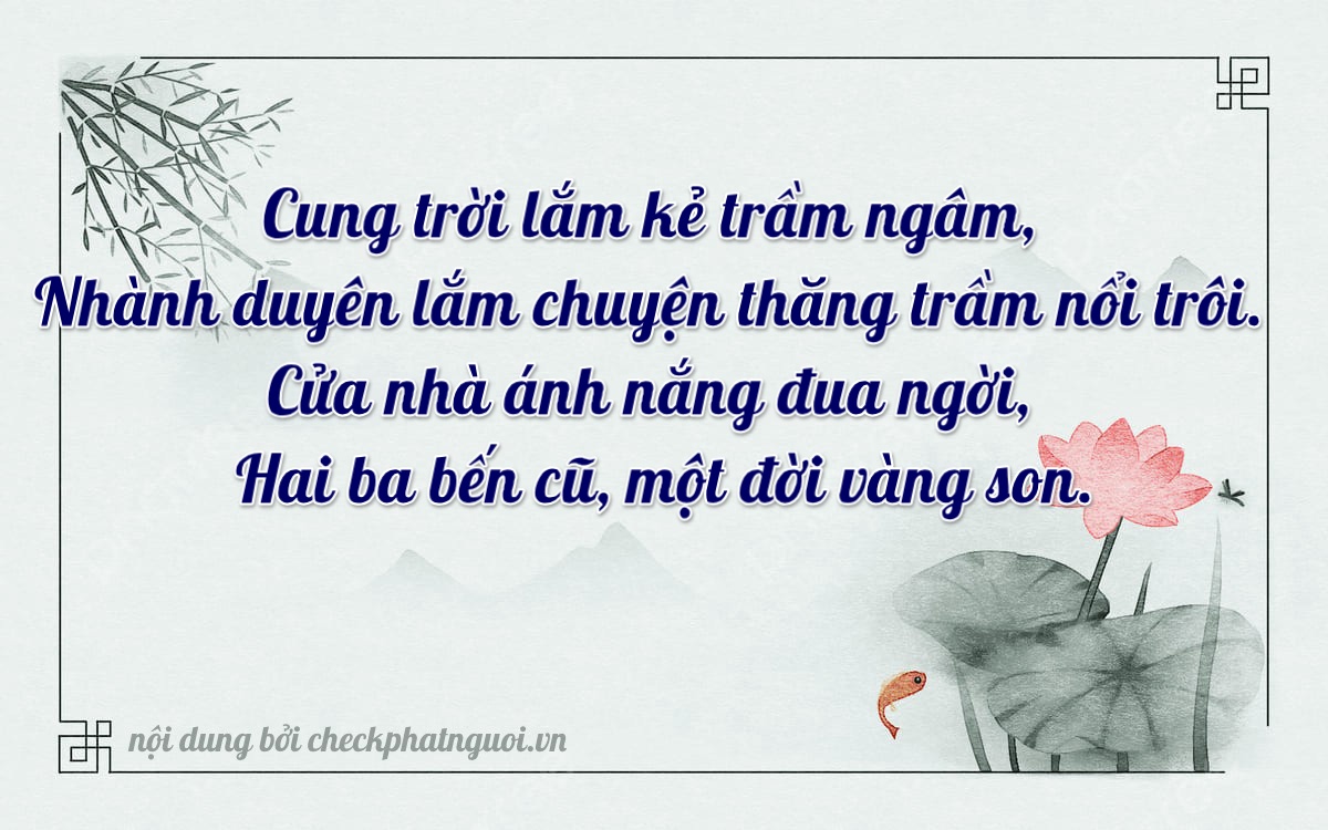Bài thơ ý nghĩa cho <b>biển số 61K1-33099</b> tại website checkphatnguoi.vn