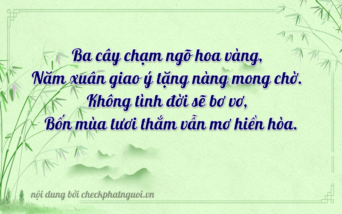 Bài thơ ý nghĩa cho <b>biển số 61K1-35049</b> tại website checkphatnguoi.vn