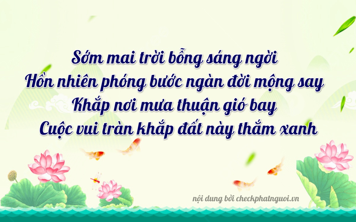 Bài thơ ý nghĩa cho <b>biển số 61K-22569</b> tại website checkphatnguoi.vn