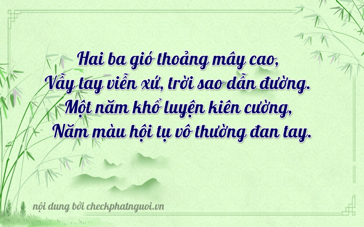 Bài thơ ý nghĩa cho <b>biển số 61K-23152</b> tại website checkphatnguoi.vn