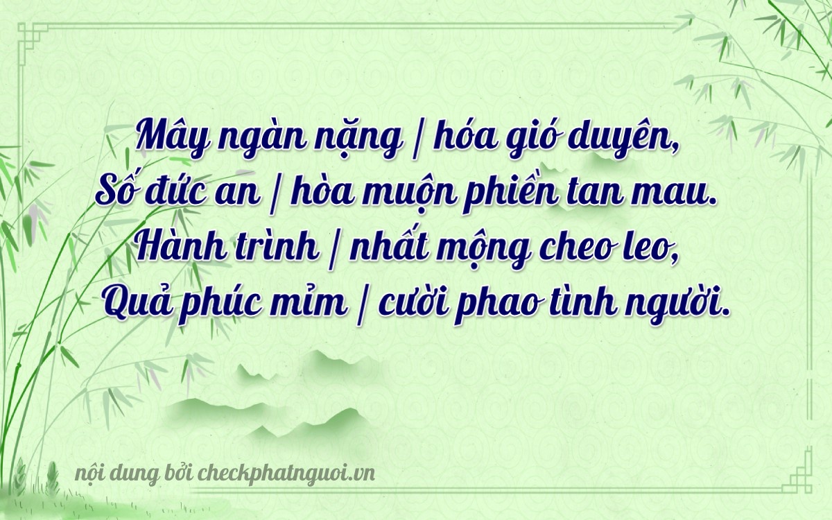 Bài thơ ý nghĩa cho <b>biển số 61K-23198</b> tại website checkphatnguoi.vn