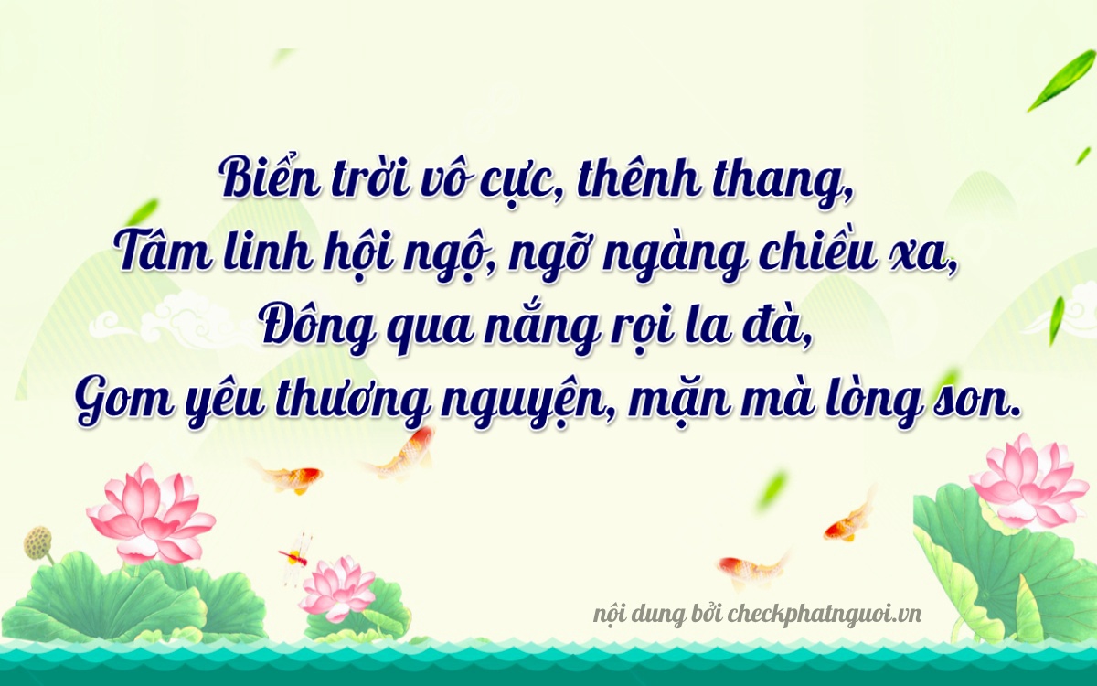 Bài thơ ý nghĩa cho <b>biển số 61K-24353</b> tại website checkphatnguoi.vn