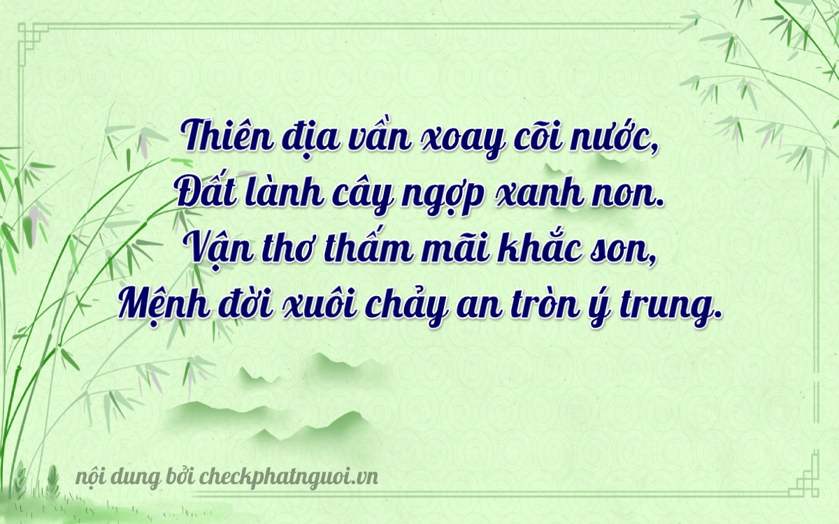 Bài thơ ý nghĩa cho <b>biển số 61K-27111</b> tại website checkphatnguoi.vn