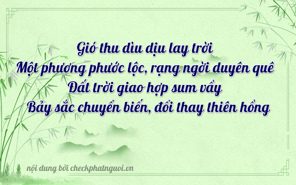 Bài thơ ý nghĩa cho <b>biển số 61K-29871</b> tại website checkphatnguoi.vn