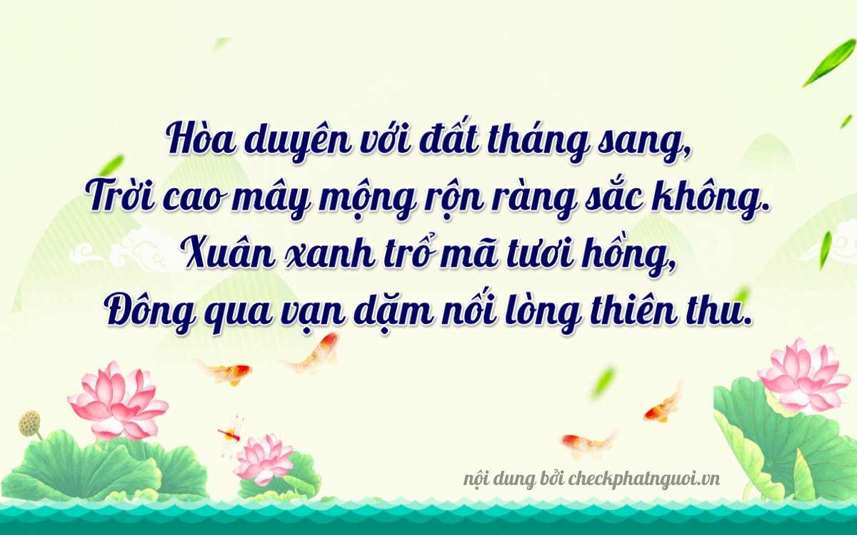 Bài thơ ý nghĩa cho <b>biển số 61K-31524</b> tại website checkphatnguoi.vn