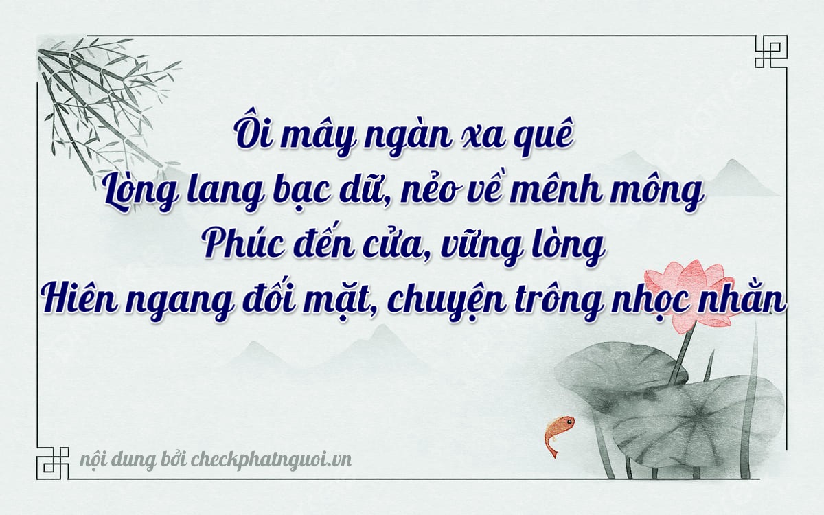 Bài thơ ý nghĩa cho <b>biển số 61K-32077</b> tại website checkphatnguoi.vn