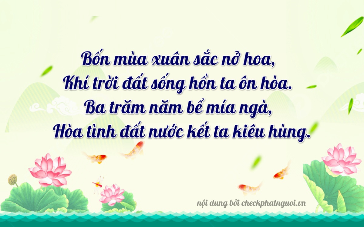 Bài thơ ý nghĩa cho <b>biển số 61K-32435</b> tại website checkphatnguoi.vn