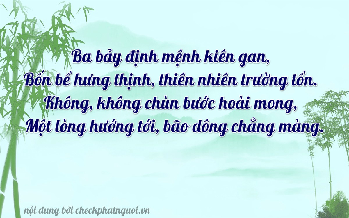 Bài thơ ý nghĩa cho <b>biển số 61K-34701</b> tại website checkphatnguoi.vn