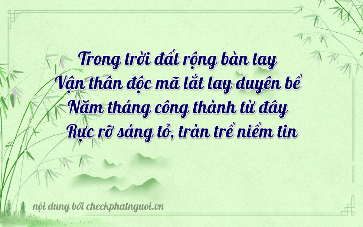 Bài thơ ý nghĩa cho <b>biển số 61K-35858</b> tại website checkphatnguoi.vn