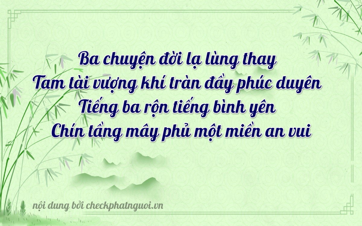 Bài thơ ý nghĩa cho <b>biển số 61K-38389</b> tại website checkphatnguoi.vn