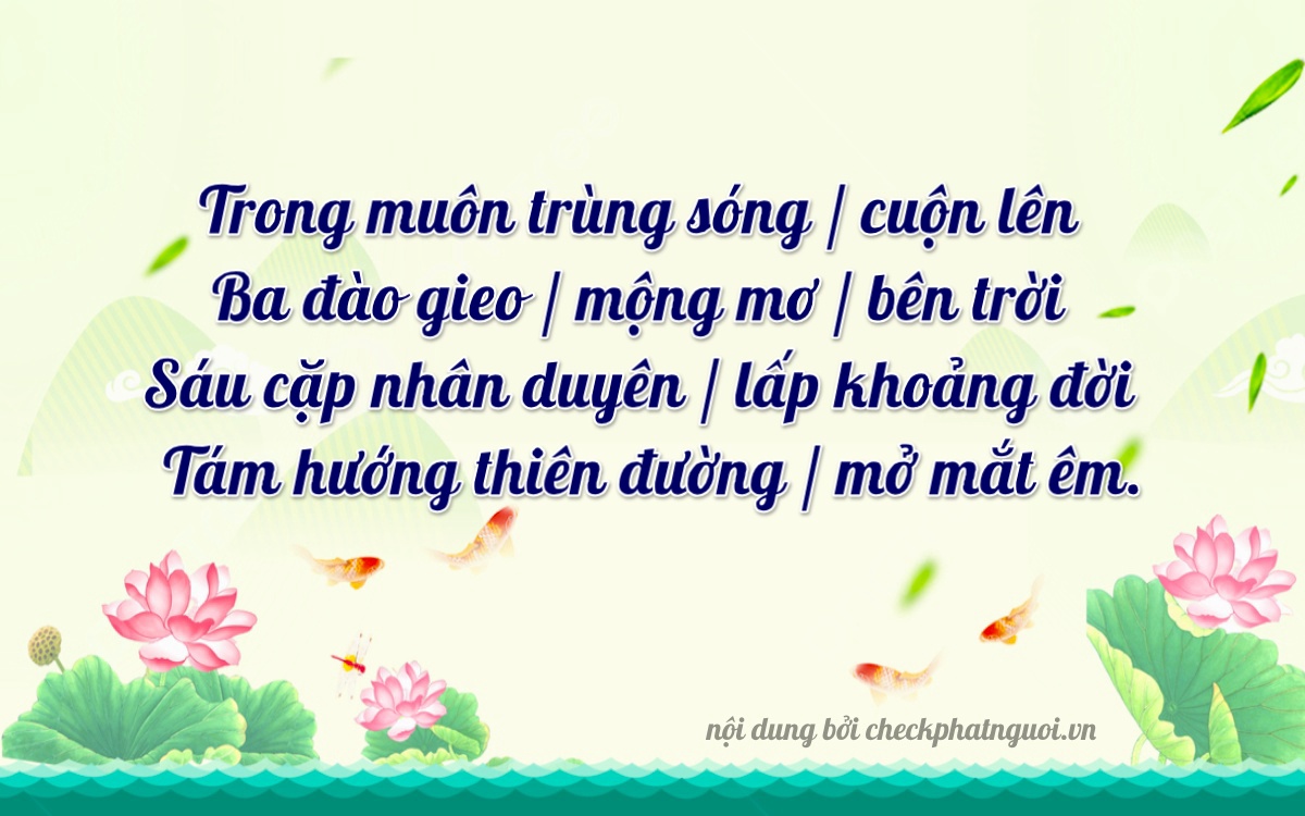Bài thơ ý nghĩa cho <b>biển số 61K-38688</b> tại website checkphatnguoi.vn