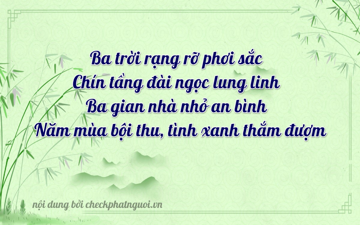 Bài thơ ý nghĩa cho <b>biển số 61K-39385</b> tại website checkphatnguoi.vn