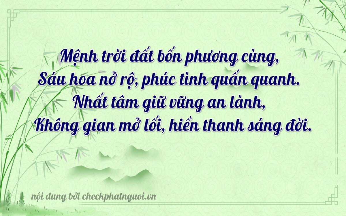 Bài thơ ý nghĩa cho <b>biển số 61K-41610</b> tại website checkphatnguoi.vn