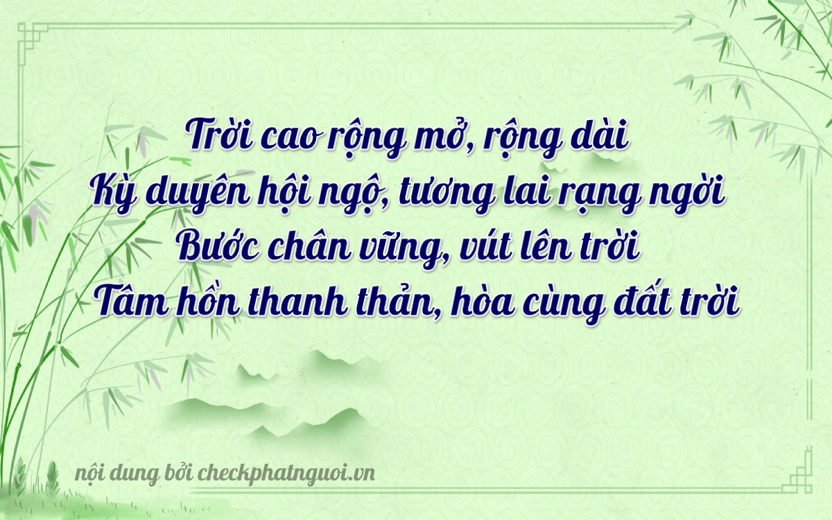 Bài thơ ý nghĩa cho <b>biển số 61K-43416</b> tại website checkphatnguoi.vn