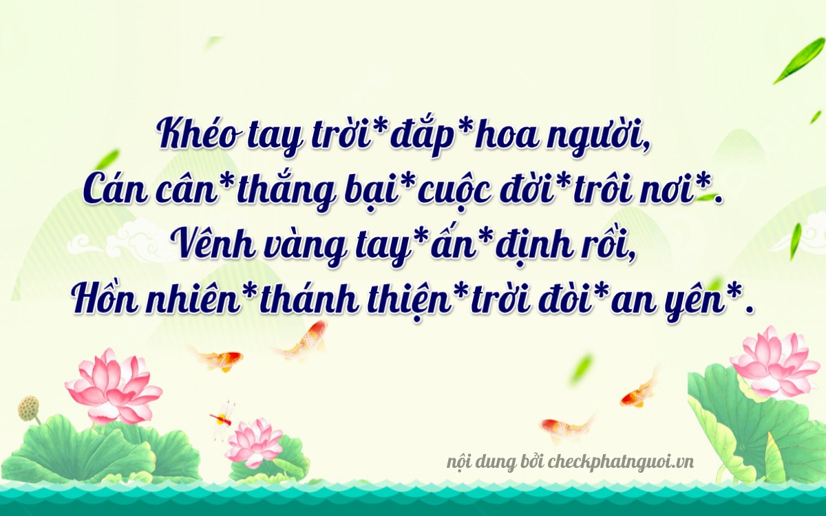 Bài thơ ý nghĩa cho <b>biển số 61K-43540</b> tại website checkphatnguoi.vn