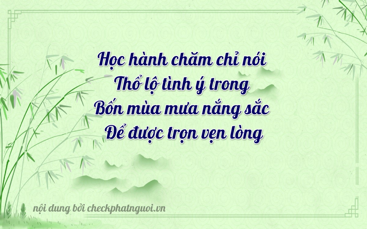 Bài thơ ý nghĩa cho <b>biển số 61K-47023</b> tại website checkphatnguoi.vn