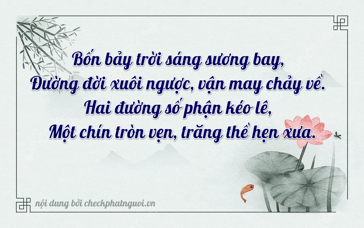 Bài thơ ý nghĩa cho <b>biển số 61K-47219</b> tại website checkphatnguoi.vn