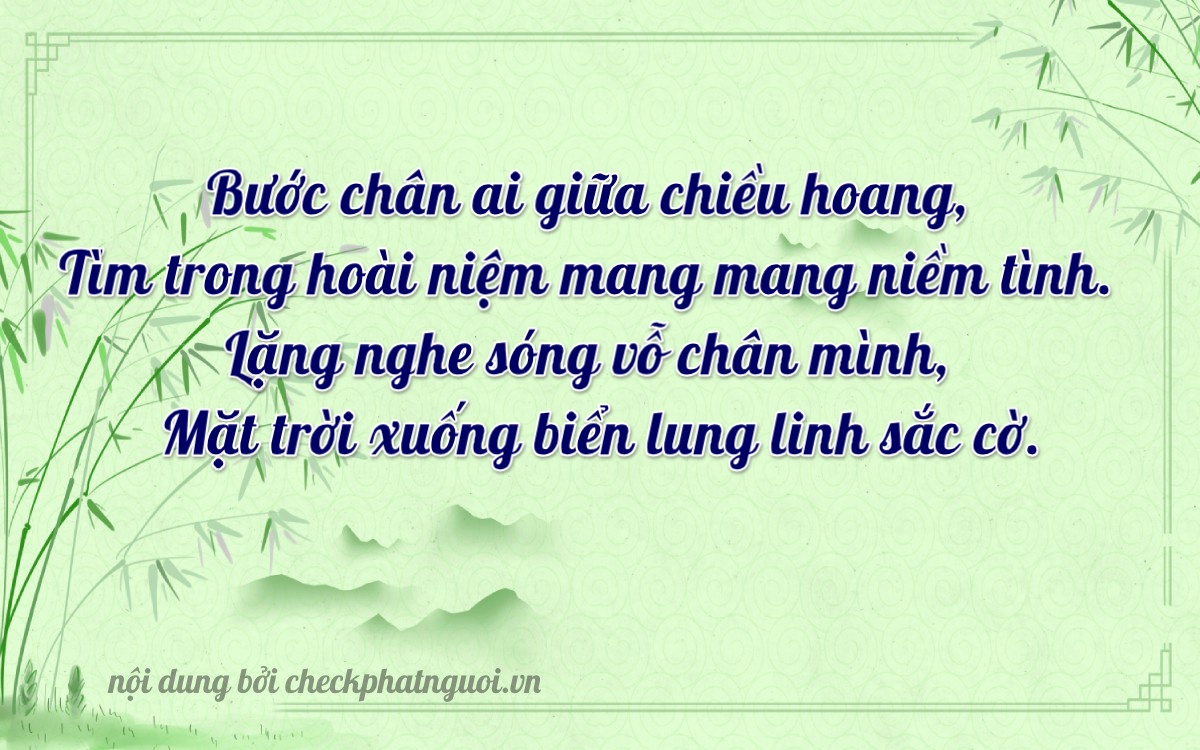 Bài thơ ý nghĩa cho <b>biển số 61K-49671</b> tại website checkphatnguoi.vn
