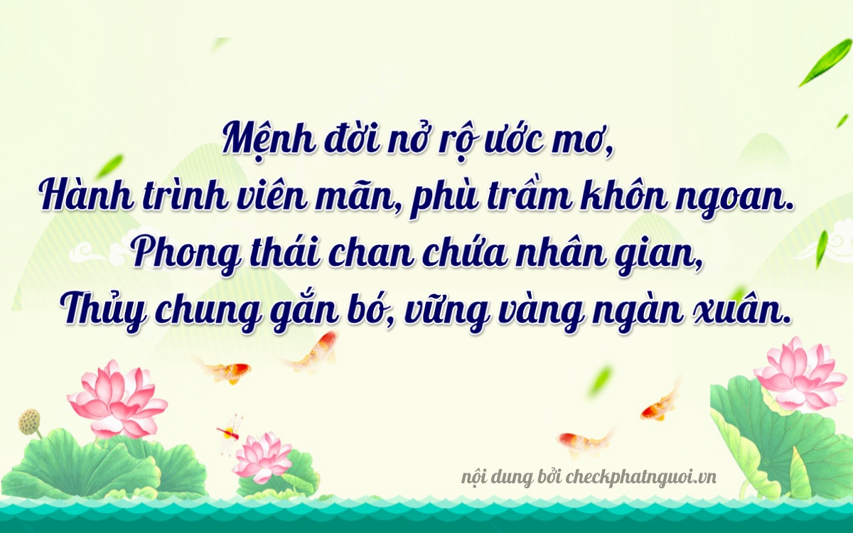 Bài thơ ý nghĩa cho <b>biển số 61K-62311</b> tại website checkphatnguoi.vn