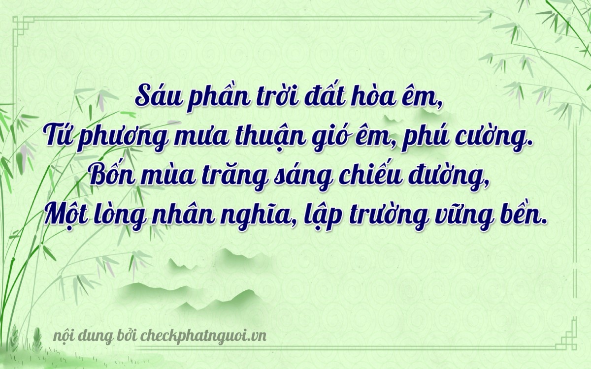 Bài thơ ý nghĩa cho <b>biển số 61K-64211</b> tại website checkphatnguoi.vn