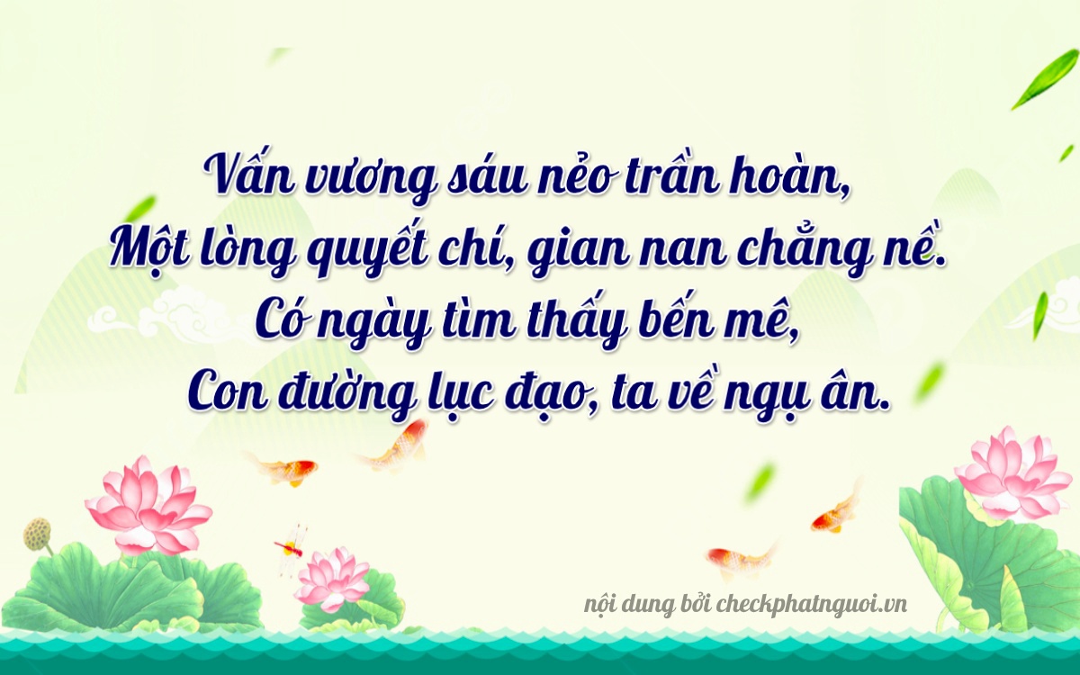 Bài thơ ý nghĩa cho <b>biển số 61K-66606</b> tại website checkphatnguoi.vn