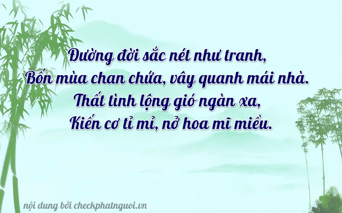 Bài thơ ý nghĩa cho <b>biển số 61K-71476</b> tại website checkphatnguoi.vn