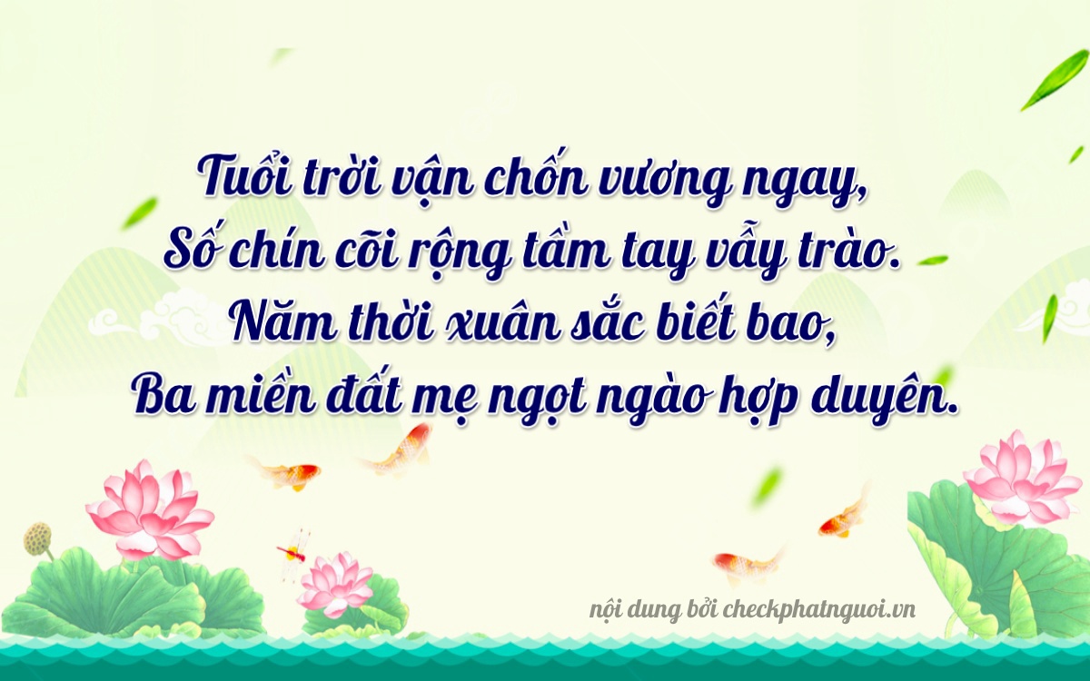 Bài thơ ý nghĩa cho <b>biển số 61KA-00963</b> tại website checkphatnguoi.vn