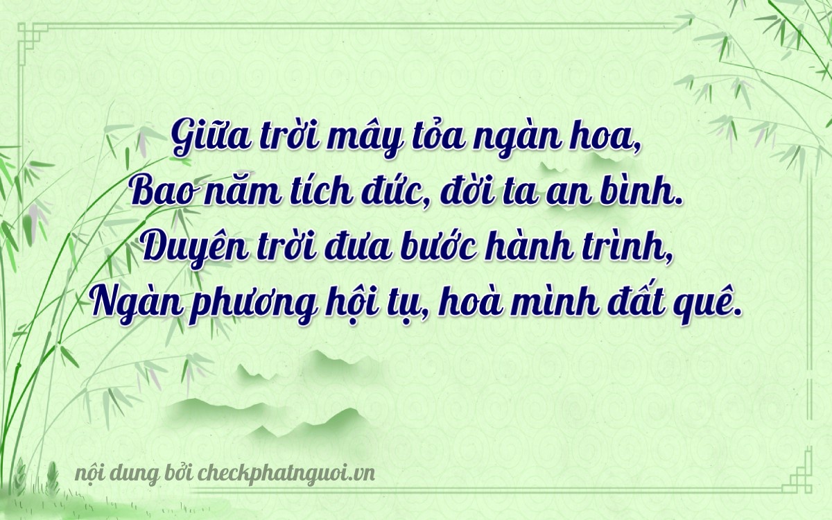 Bài thơ ý nghĩa cho <b>biển số 61KA-02037</b> tại website checkphatnguoi.vn