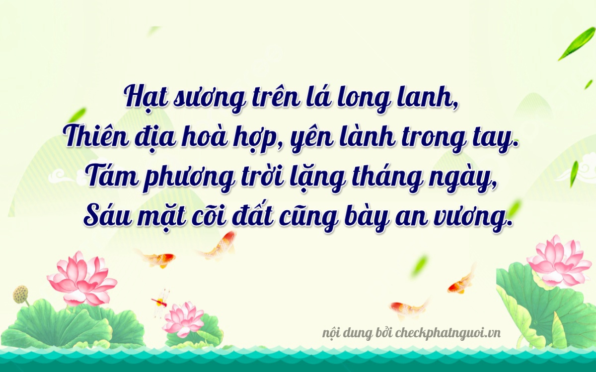 Bài thơ ý nghĩa cho <b>biển số 61N-18346</b> tại website checkphatnguoi.vn