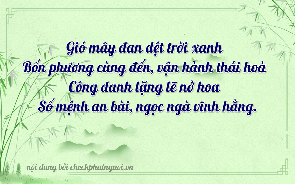Bài thơ ý nghĩa cho <b>biển số 61N-5139</b> tại website checkphatnguoi.vn