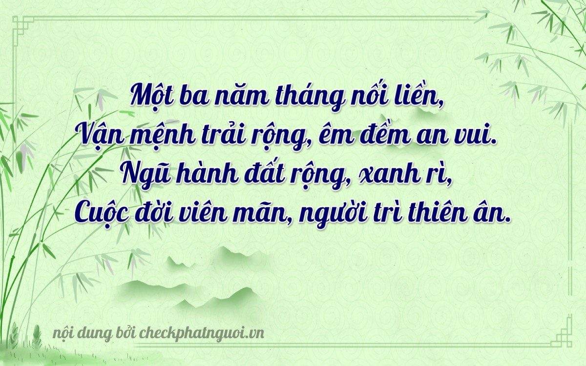 Bài thơ ý nghĩa cho <b>biển số 61R-13509</b> tại website checkphatnguoi.vn