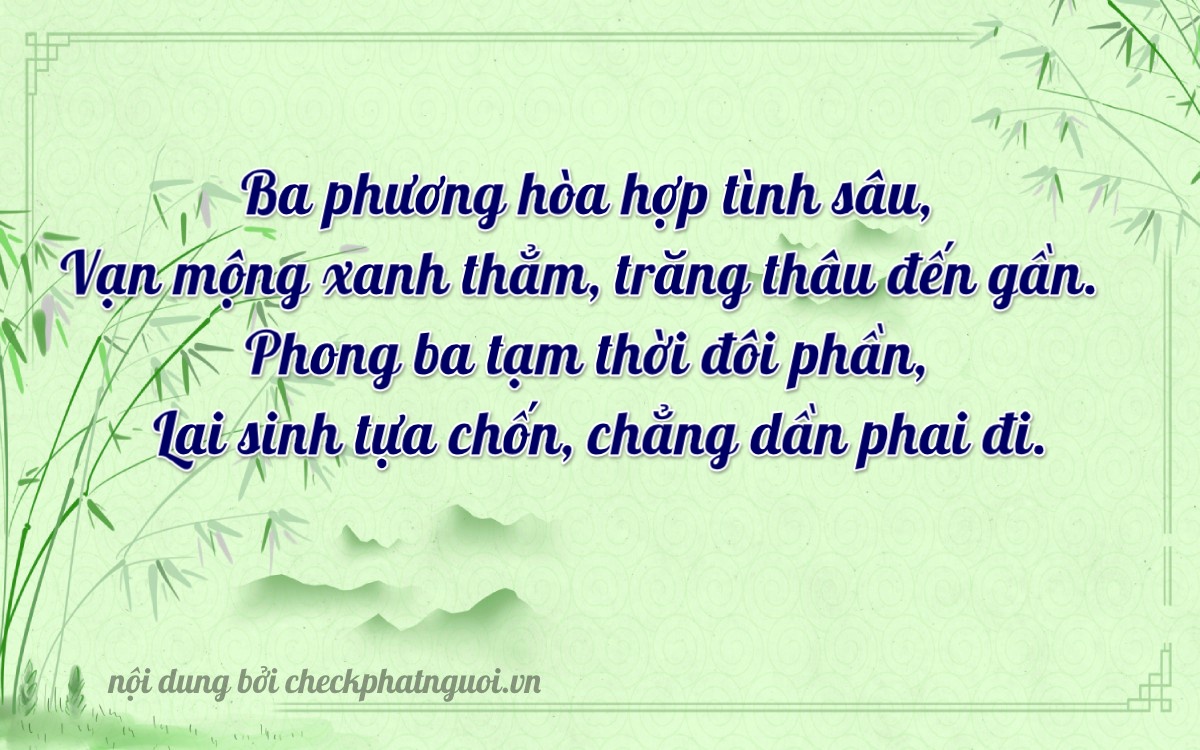 Bài thơ ý nghĩa cho <b>biển số 61T-33508</b> tại website checkphatnguoi.vn