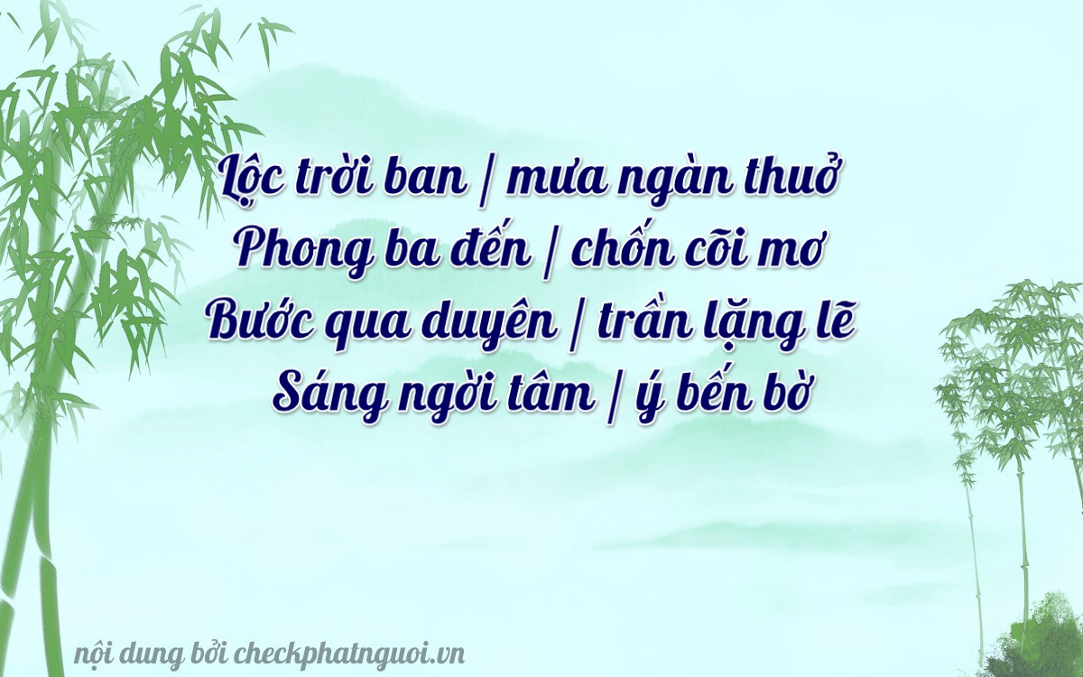 Bài thơ ý nghĩa cho <b>biển số 61X-12978</b> tại website checkphatnguoi.vn