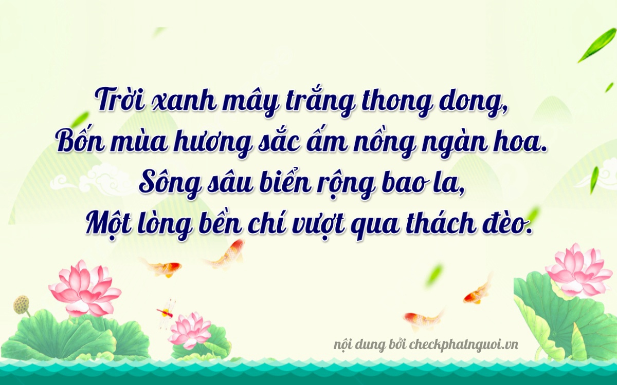 Bài thơ ý nghĩa cho <b>biển số 61Z-41617</b> tại website checkphatnguoi.vn
