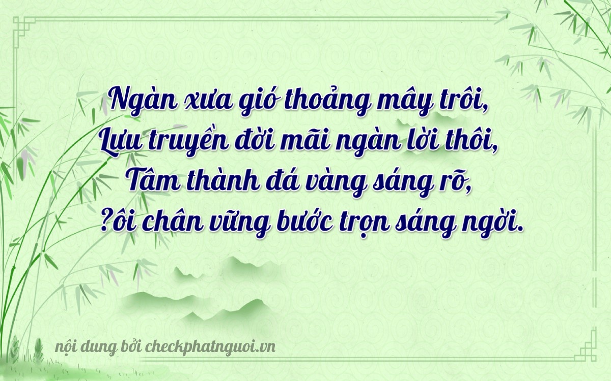 Bài thơ ý nghĩa cho <b>biển số 62364</b> tại website checkphatnguoi.vn