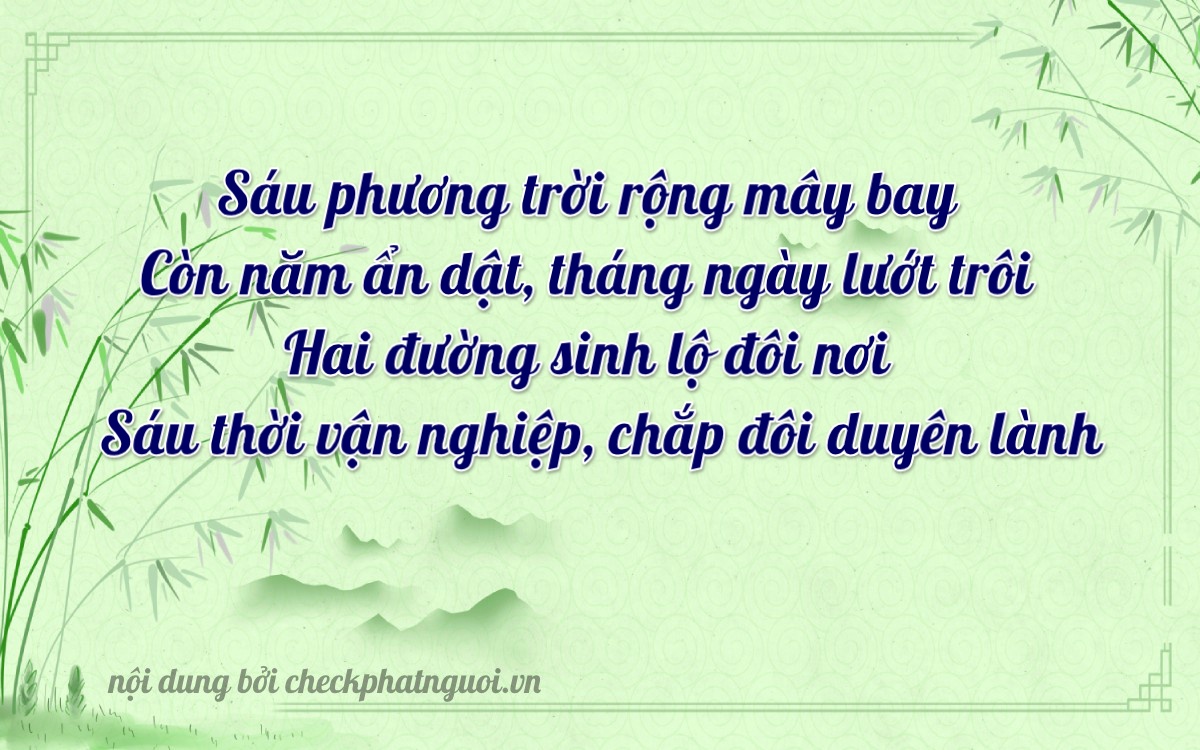 Bài thơ ý nghĩa cho <b>biển số 62565</b> tại website checkphatnguoi.vn