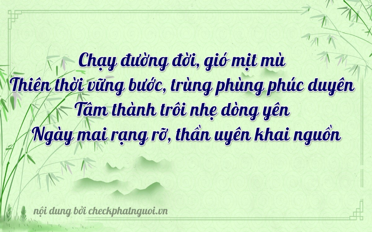 Bài thơ ý nghĩa cho <b>biển số 62A-03324</b> tại website checkphatnguoi.vn