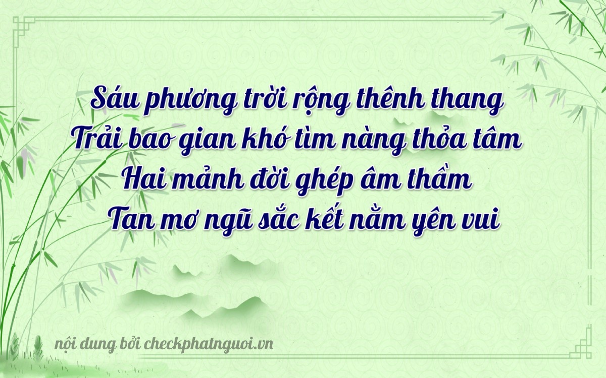 Bài thơ ý nghĩa cho <b>biển số 62A-06253</b> tại website checkphatnguoi.vn